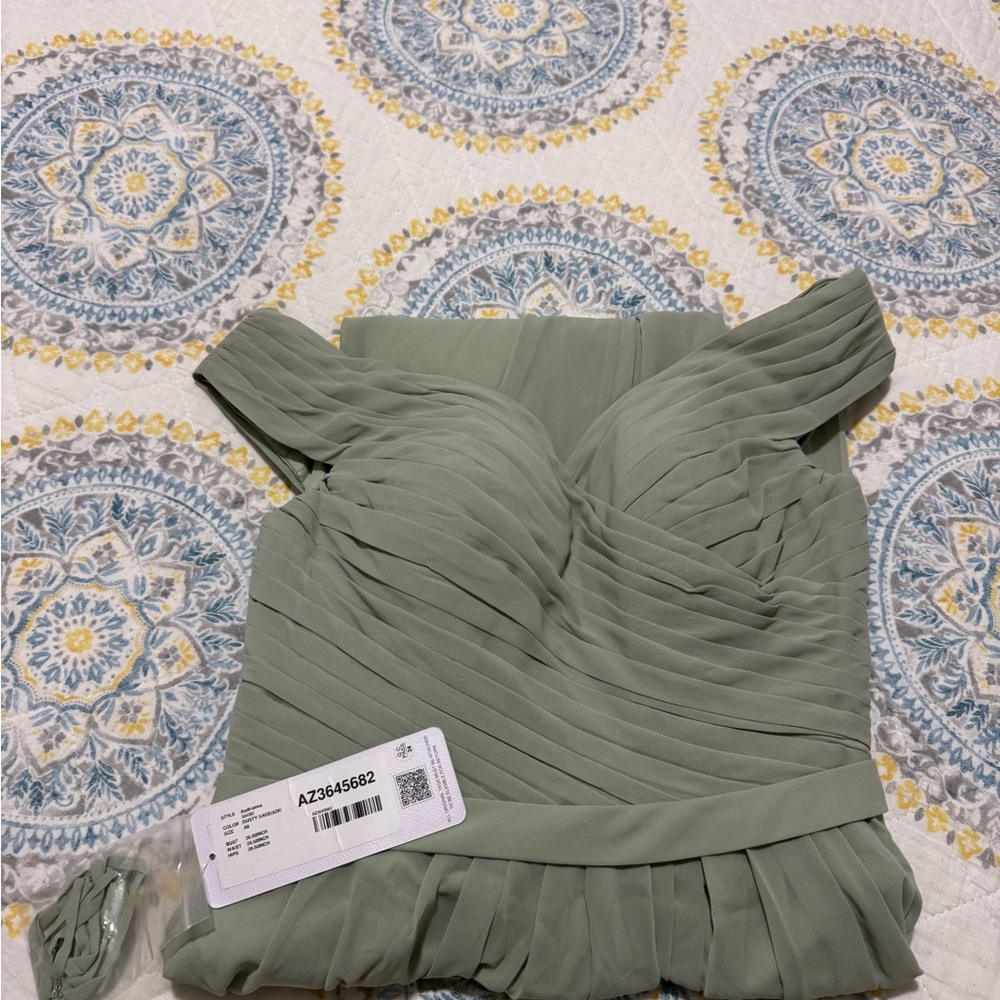 Azazie Green Sweetheart Maxi Gown for Wedding Guest - Picture 4 of 4